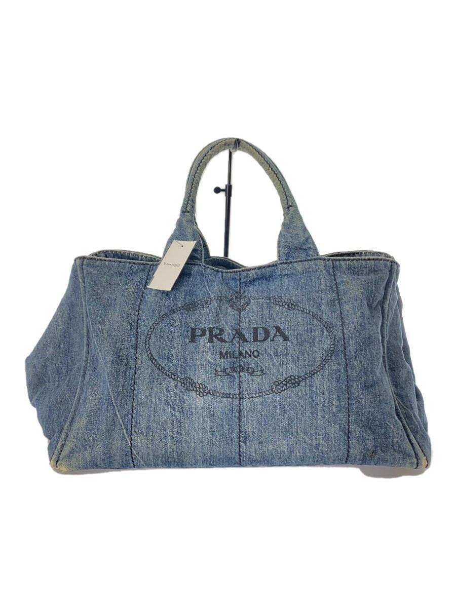 PRADA Prada Canapa handbag tote bag blue Length 25cm * Width 6cm * Height 16cm