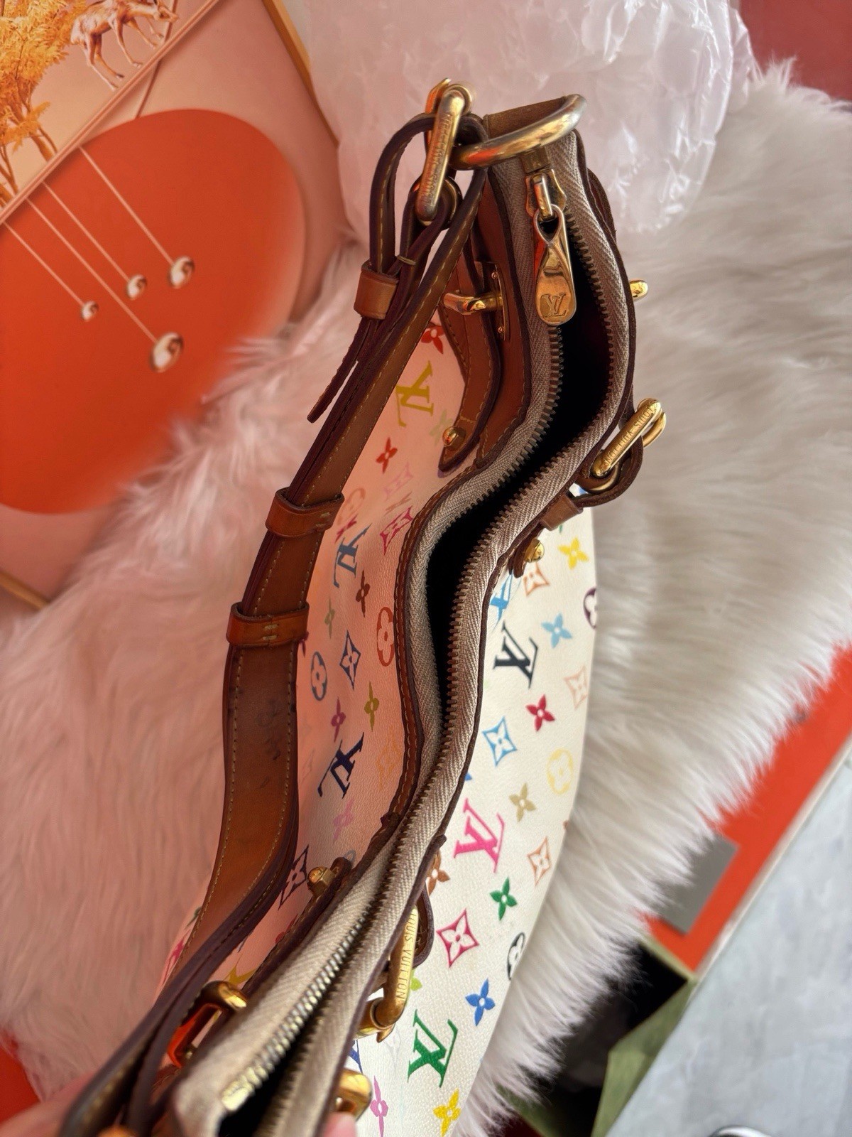 Louis Vuitton Greta Satchel Multicolor Monogram Canvas