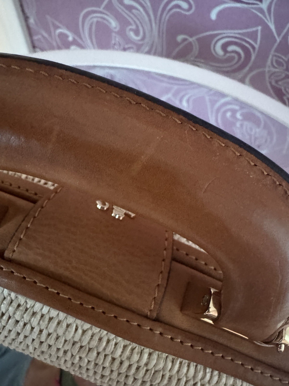 Pratesi Leather/ Raffia Dr Bag NWT