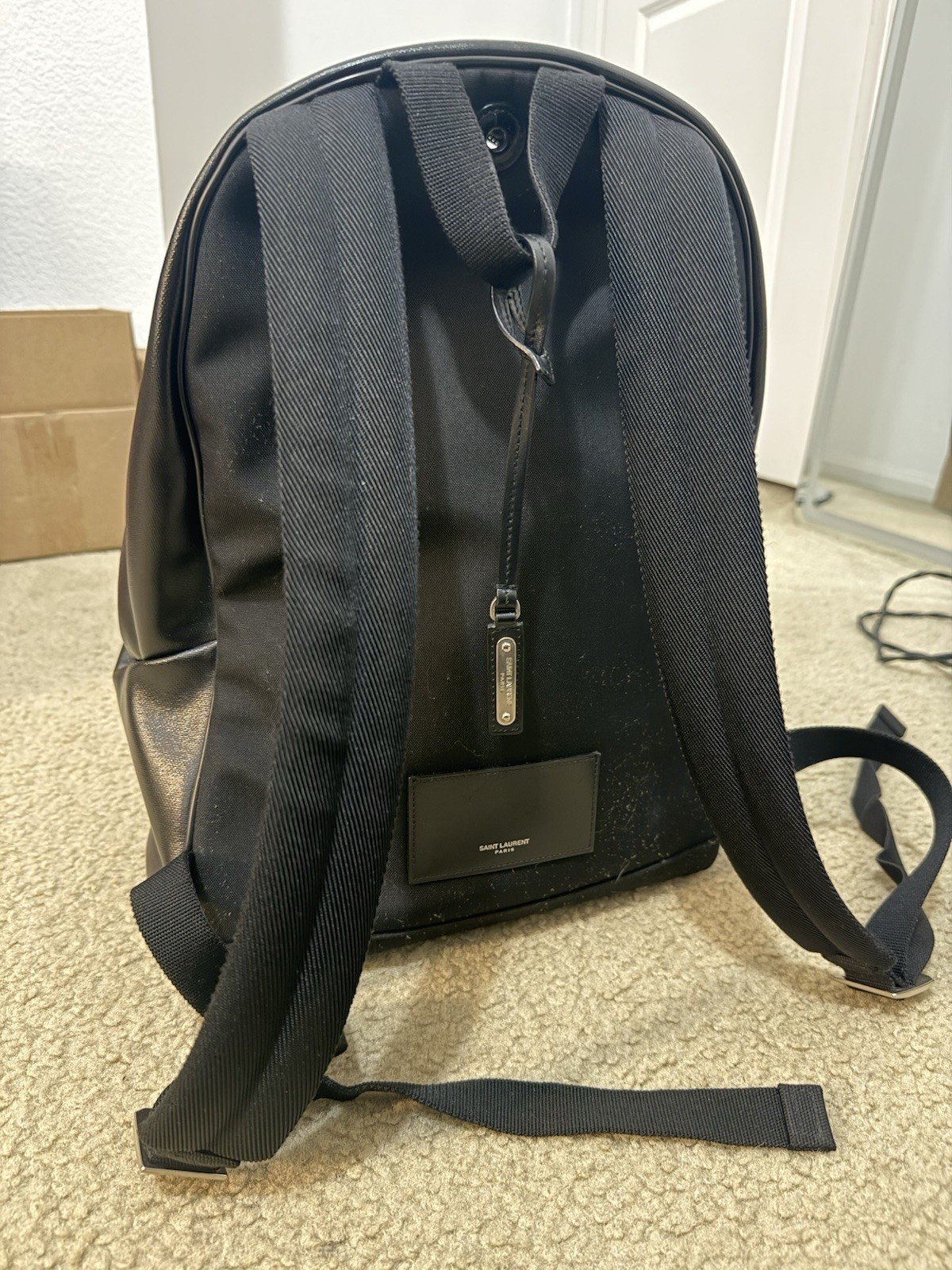 Saint Laurent Paris City Leather Backpack