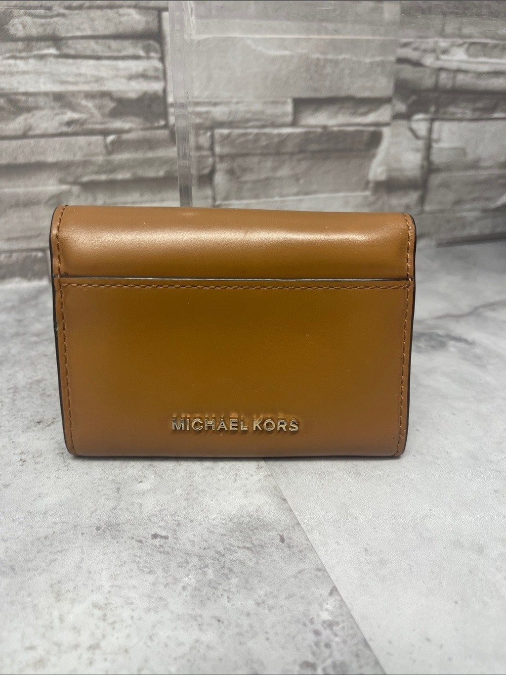 Michael Kors Manhattan Backpack Satchel & Matching Wallet Brown MK Logo