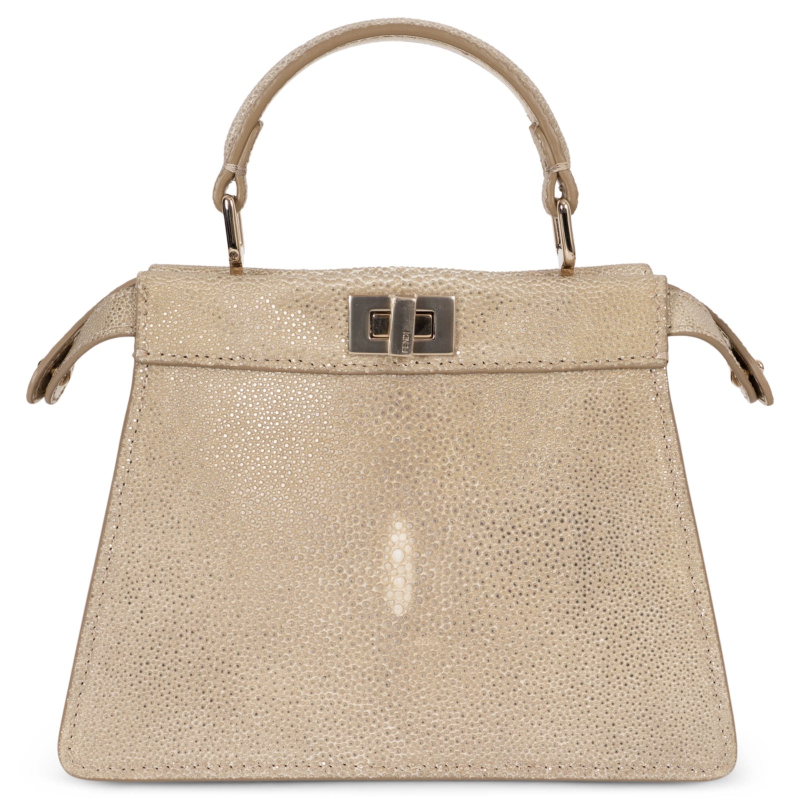 74127 auth FENDI beige stingray PEEKABOO ISEEU PETITE Shoulder Bag