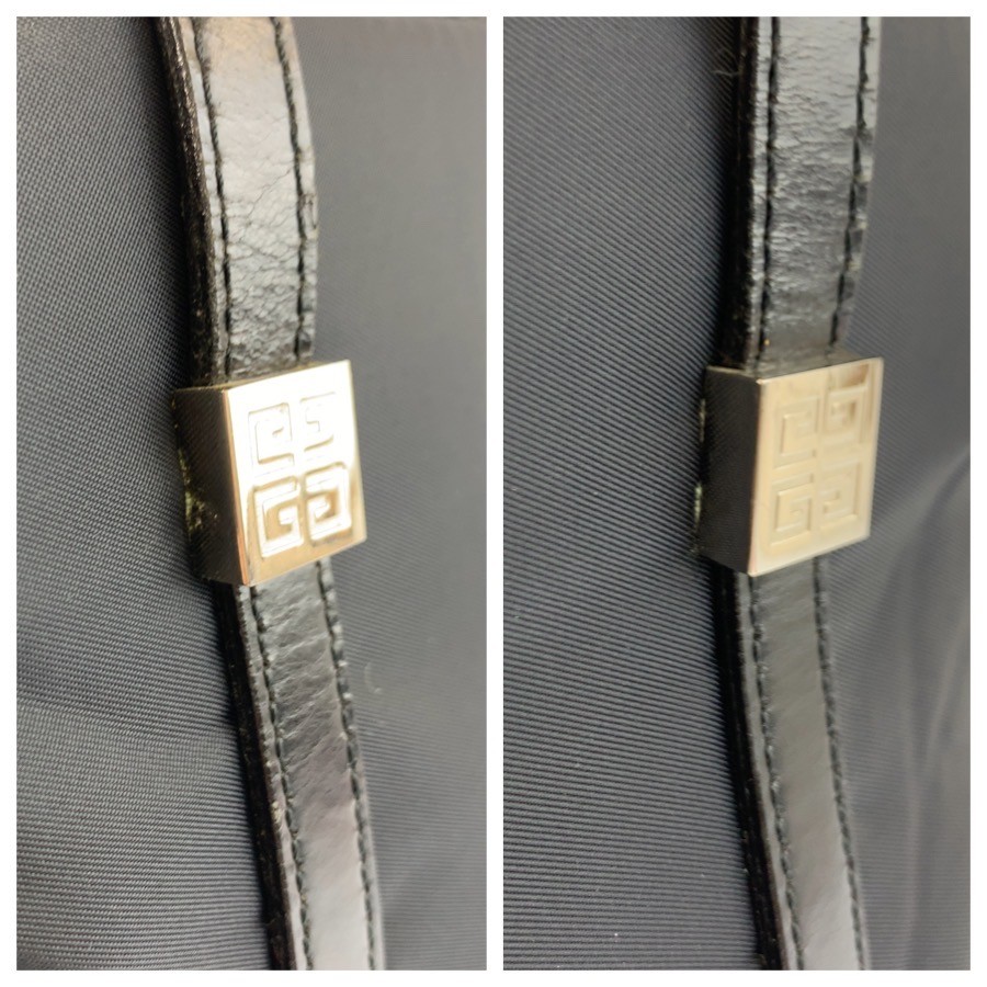GIVENCHY Tote Bag handbag Black SilverHardware Nylon/leather