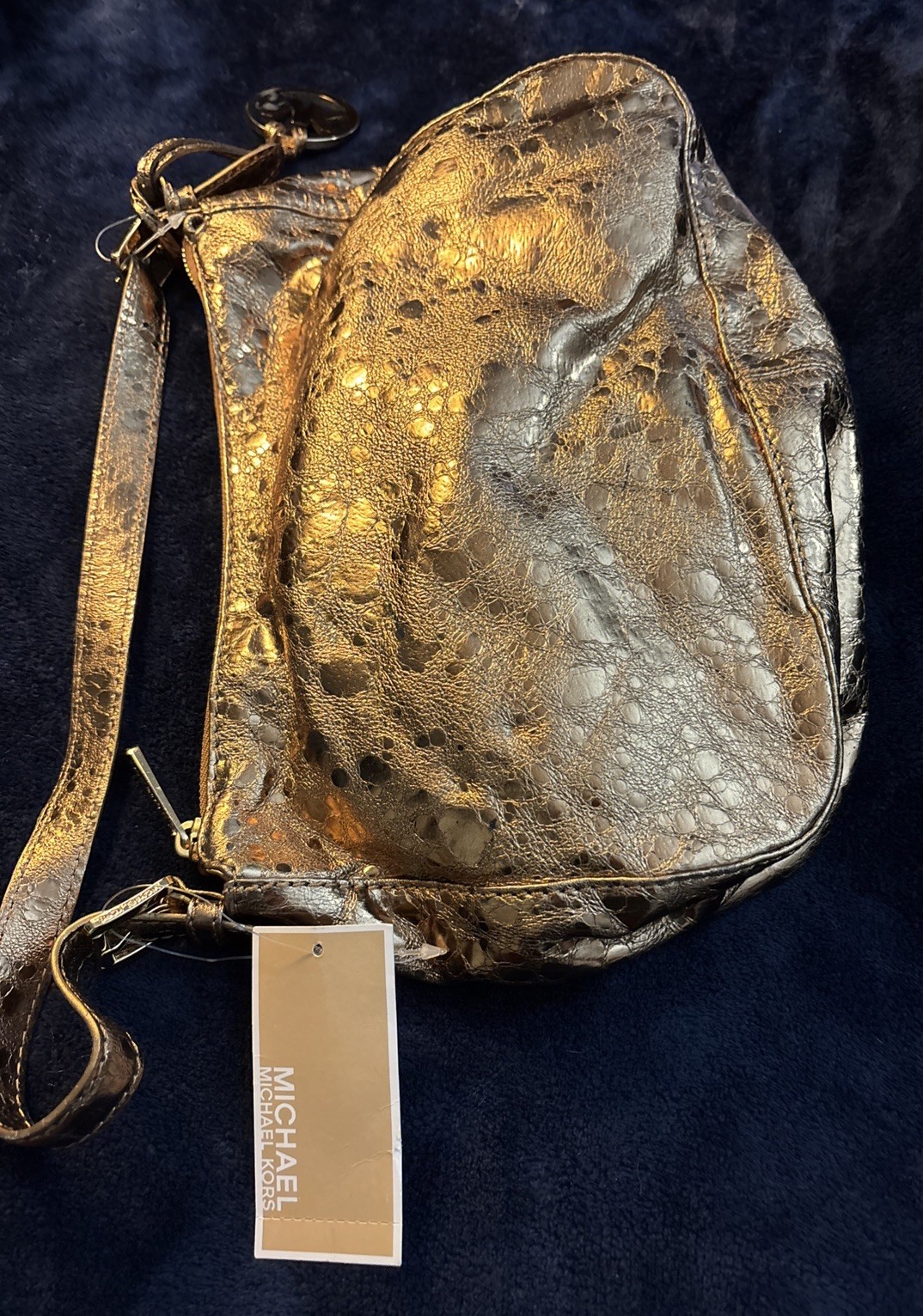 Gently Loved Certified Authentic Gold Michael Kors Hobo Handbag