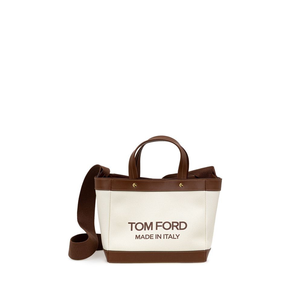 Tom Ford Beige Cotton Tote Bag 100% Authentic