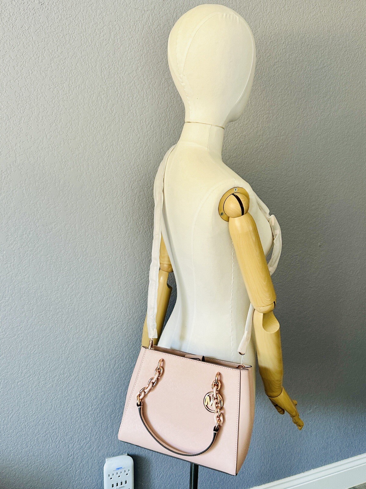 NWT MICHAEL KORS MK Sofia Medium North South Bag Tote Crossbody Blossom Pink