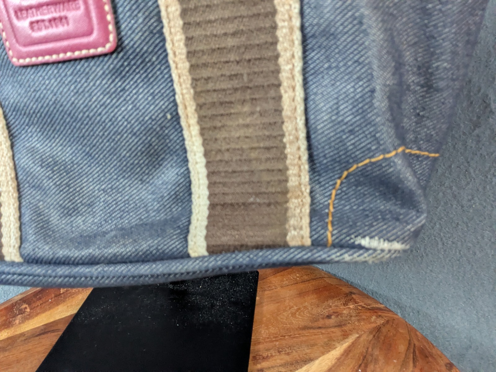 Coach Hampton Blue Denim Mini Tote Bag Purse