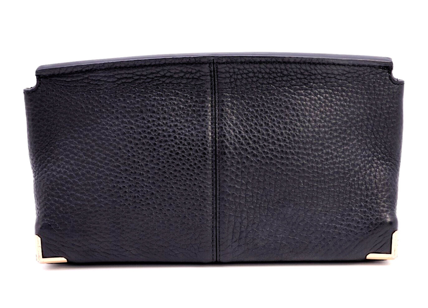 ALEXANDER WANG Clutch Bag Cowhide Leather Black Square Classic Authentic