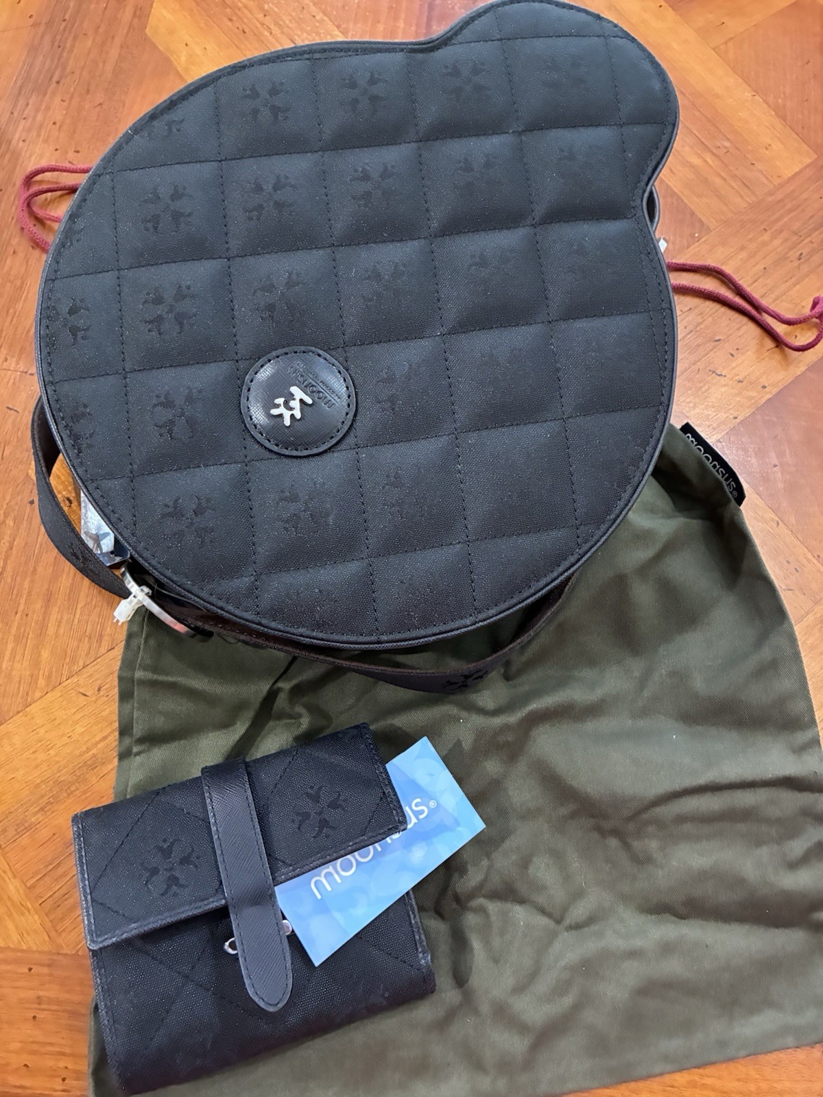 Moonsus Capriccio Q Quilted Crossbody Bag + French Wallet NWT Dust Bag $260 MSRP