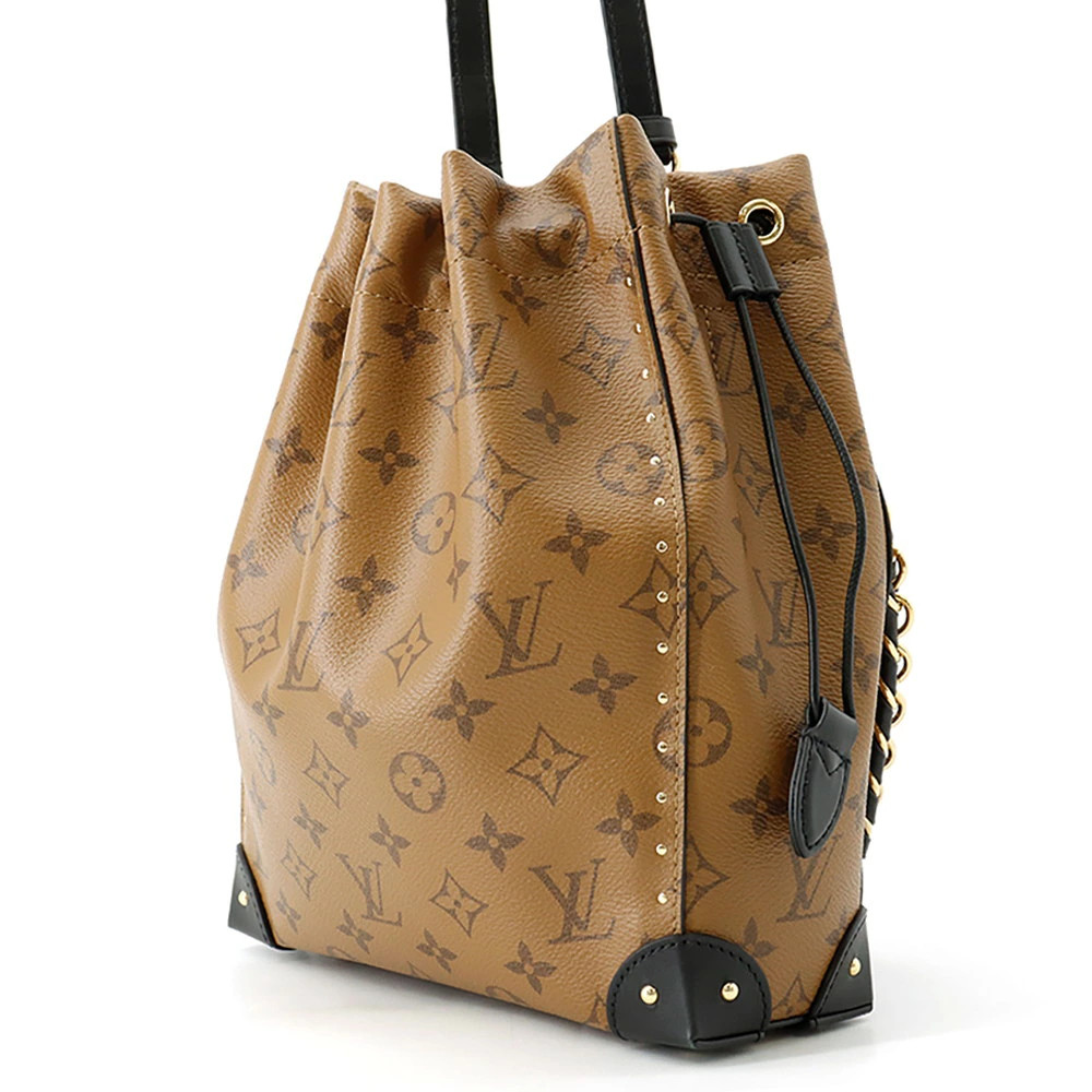 Louis Vuitton Monogram Reverse Noé Trunk M13324 Shoulder Bag Beige #TZB688