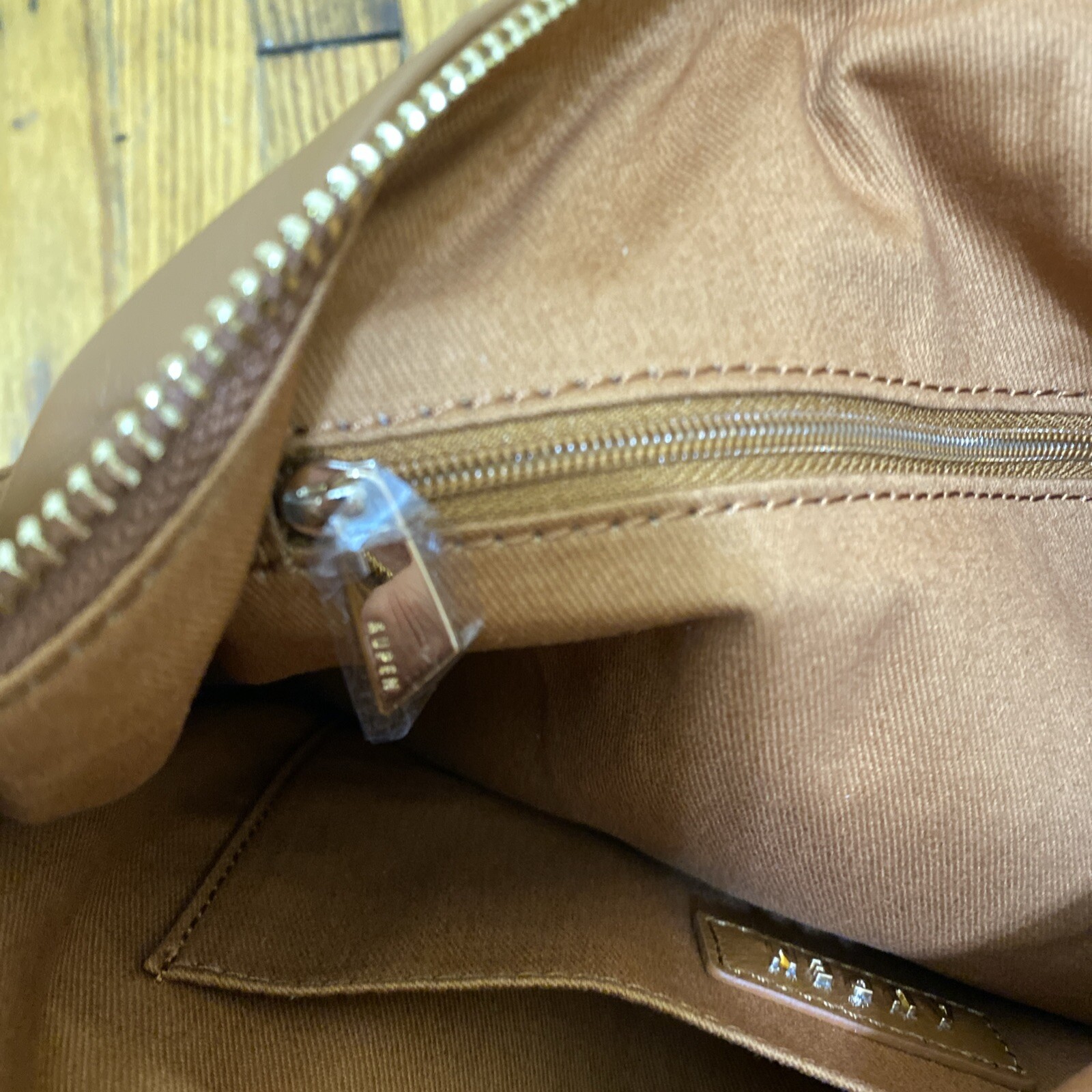 AUPEN Lover Top Zip Bag In Earth Orig. $390 NWT