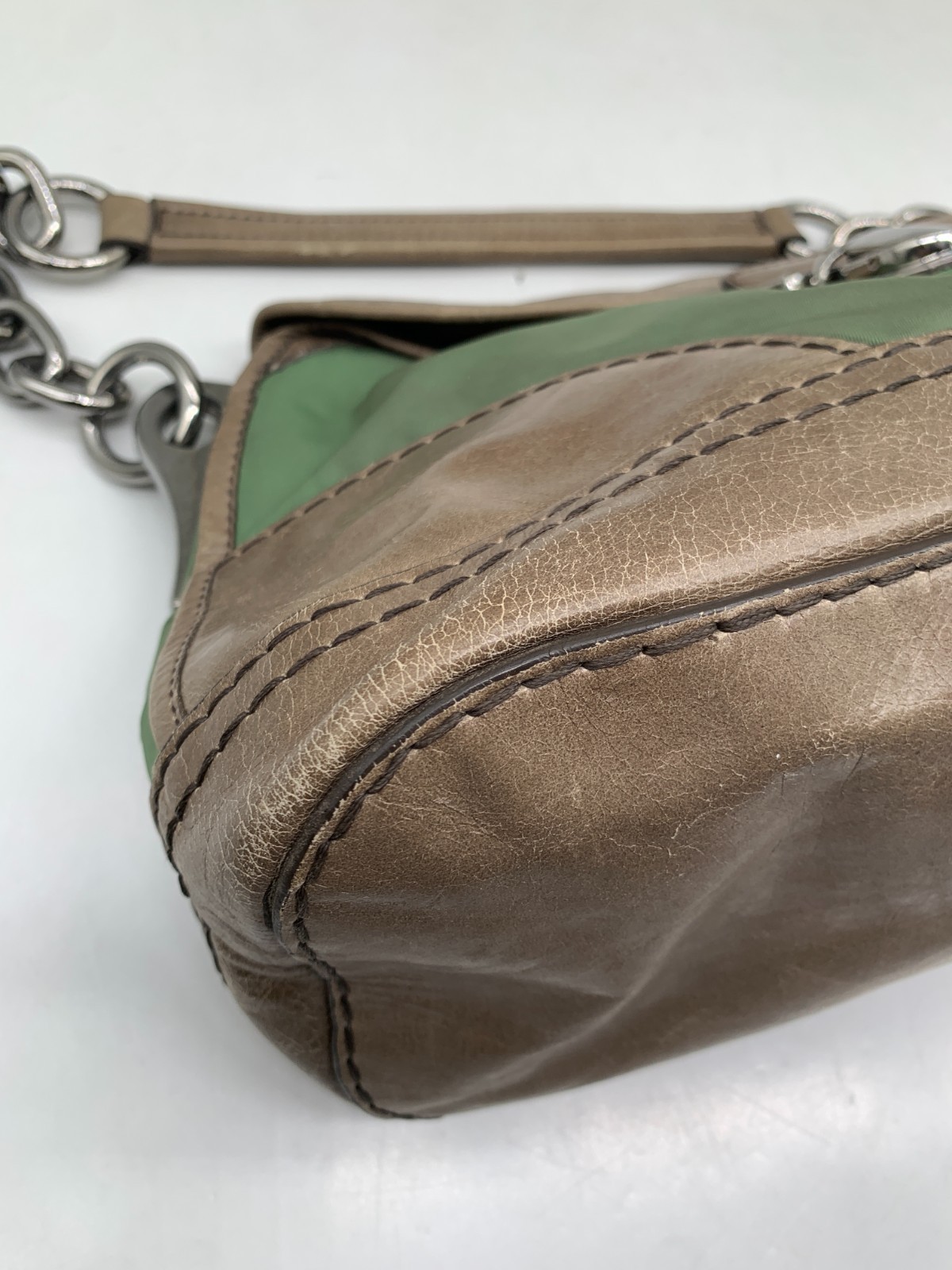 Prada Nylon‑Leather Chain Under‑arm Bag/WJ07113722/3722