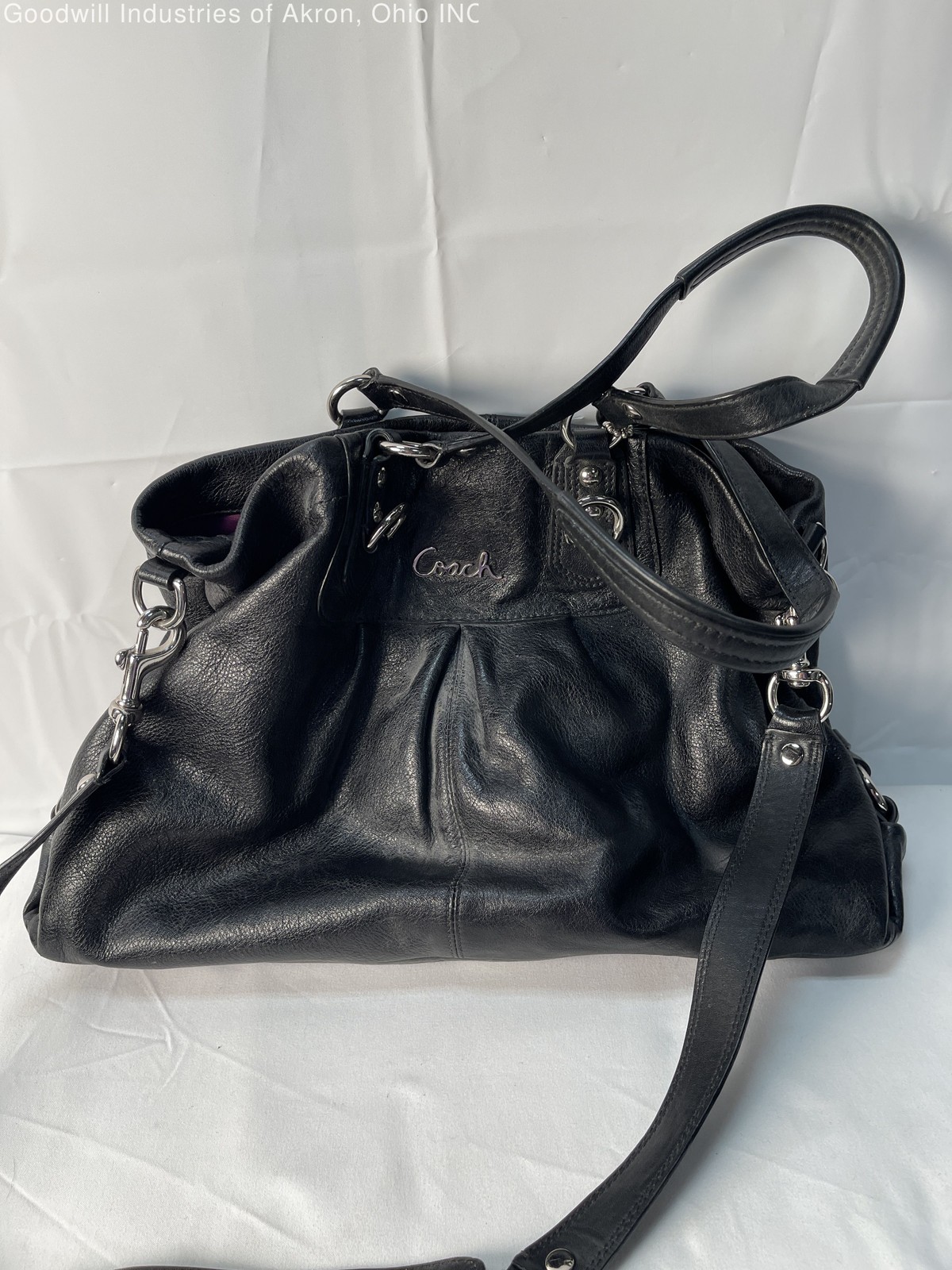 Gently Loved Certified Authentic Black Coach Satchel Handbag