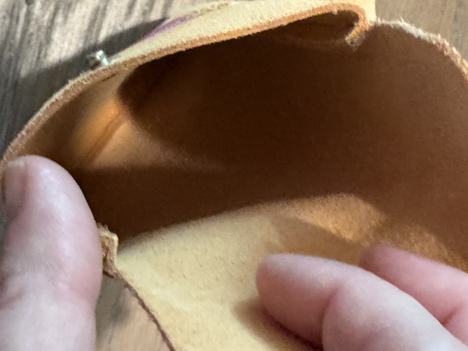 Suede Tan Hand-Painted Parrot Crossbody Phone Bag Made in Mexico