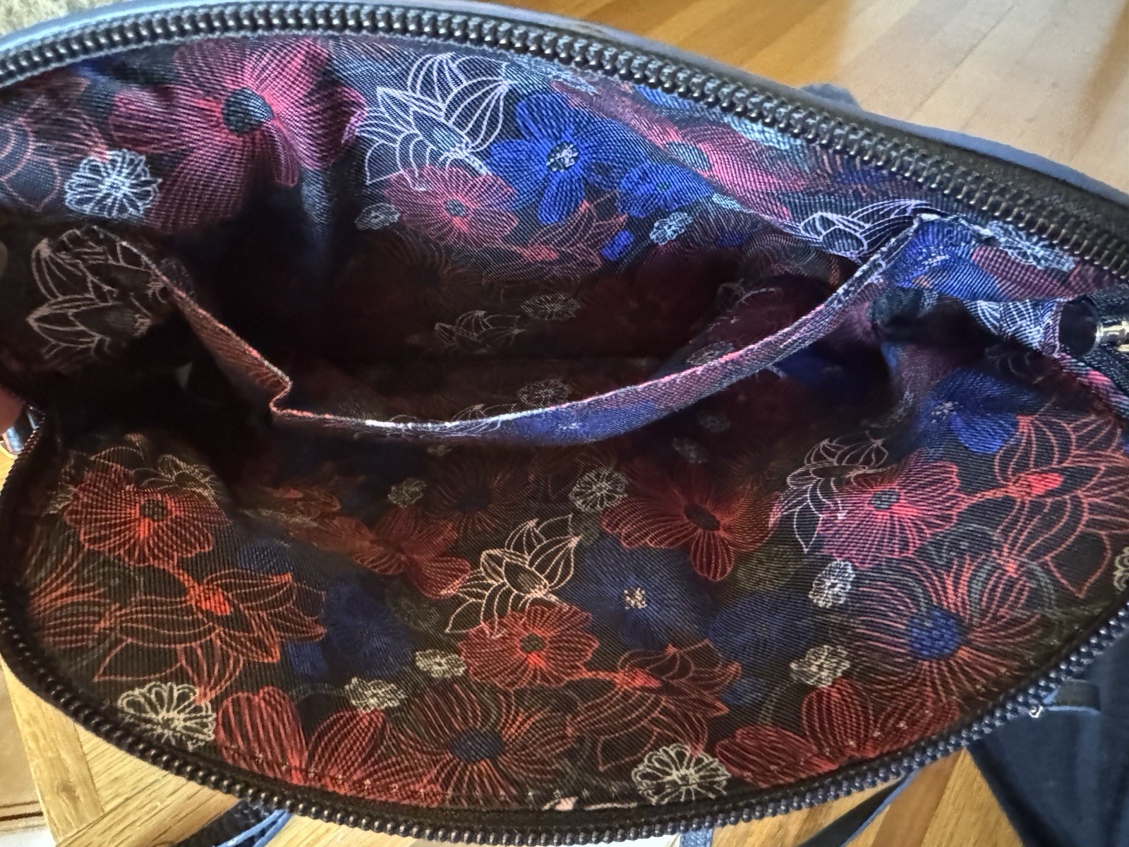 Lodis Pebbled Leather Crossbody Bag Charlotte Purse Navy Classic Designer