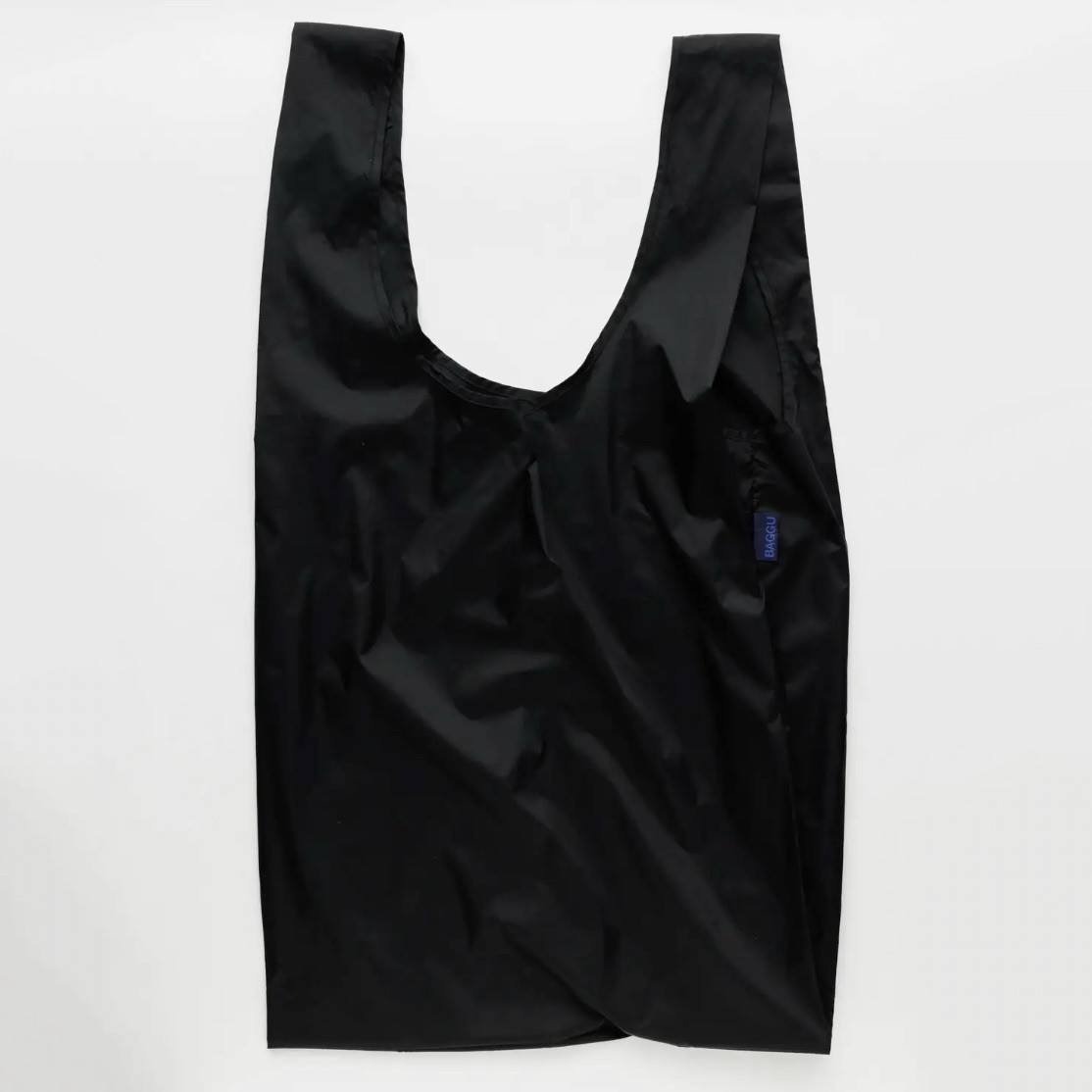 NEW! Baggu BIG BAG in Black — Washable Recycled Nylon, Holds 50 lbs, Folds Small