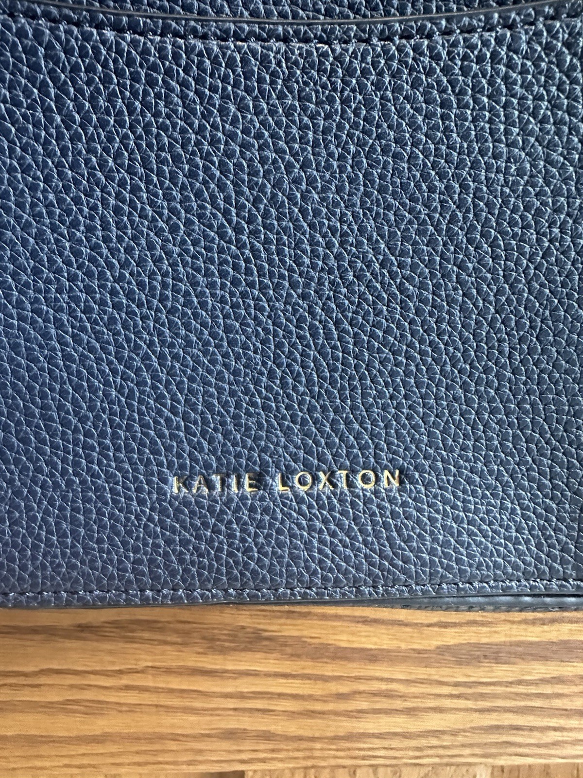 Katie Loxton Cara Crossbody Pebble Vegan Leather Purse Adjustable Blue