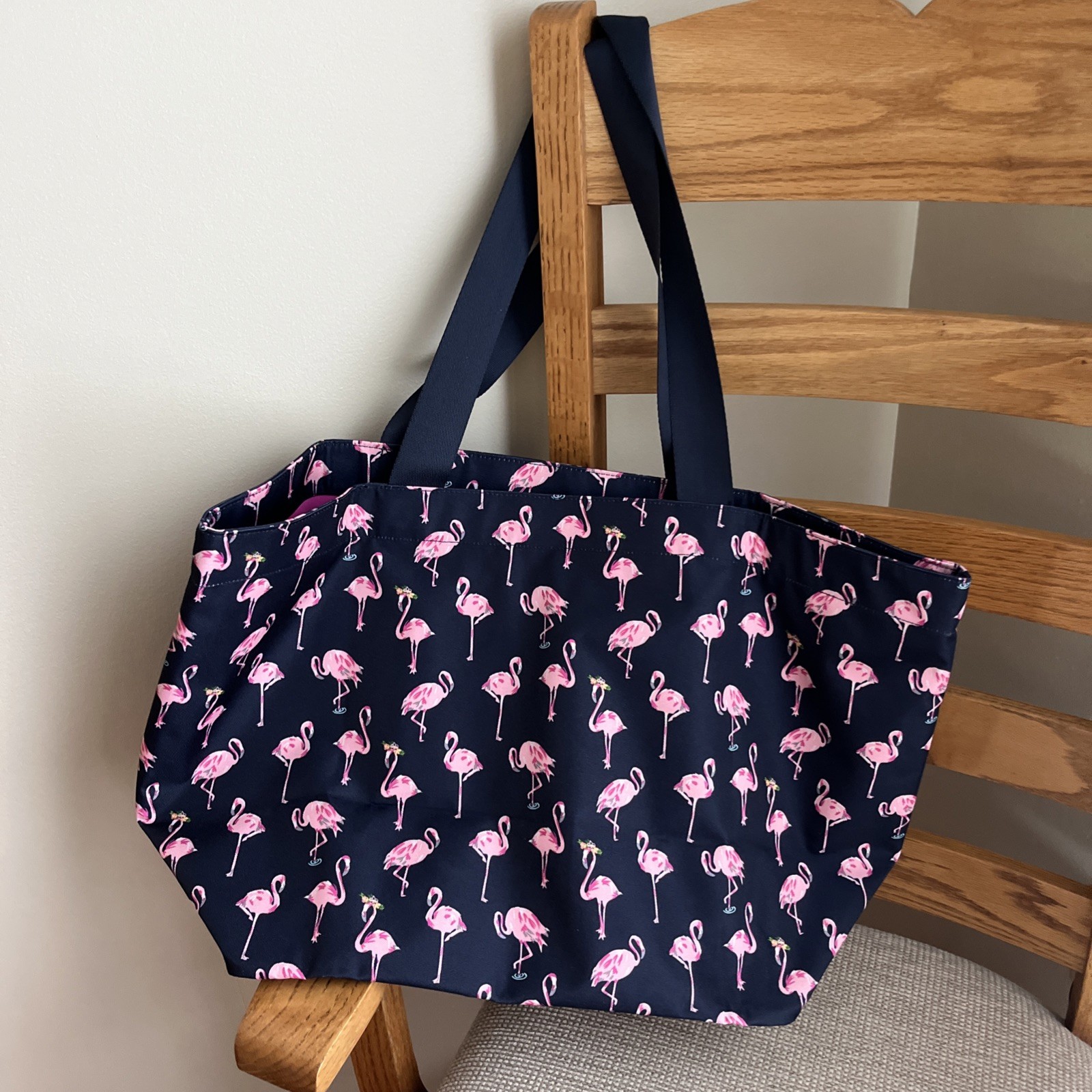 Vera Bradley Flamingo Fiesta Extra Large Vera Tote Bag
