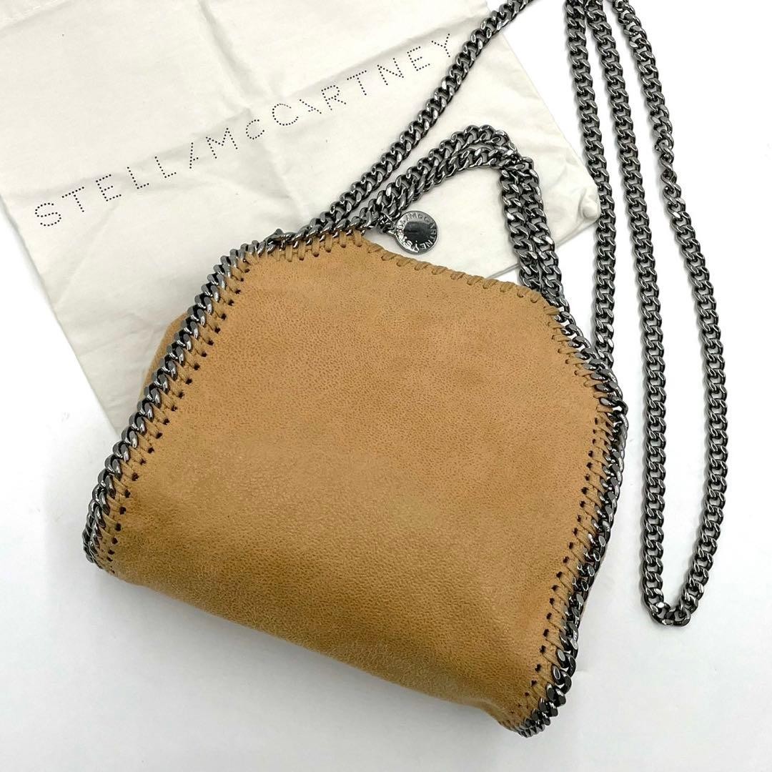 Stella McCartney Falabella 2way Shoulder Crossbody Chain Bag Beige Authentic