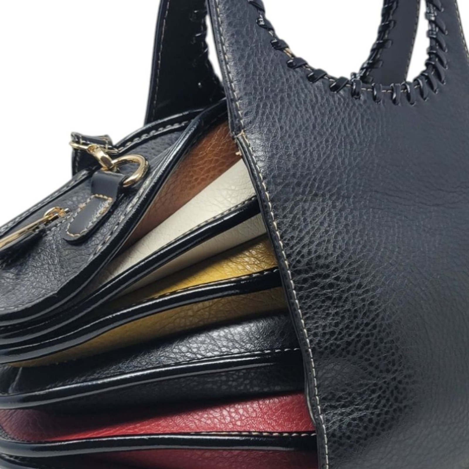 Accordian Style Stiched Satchel