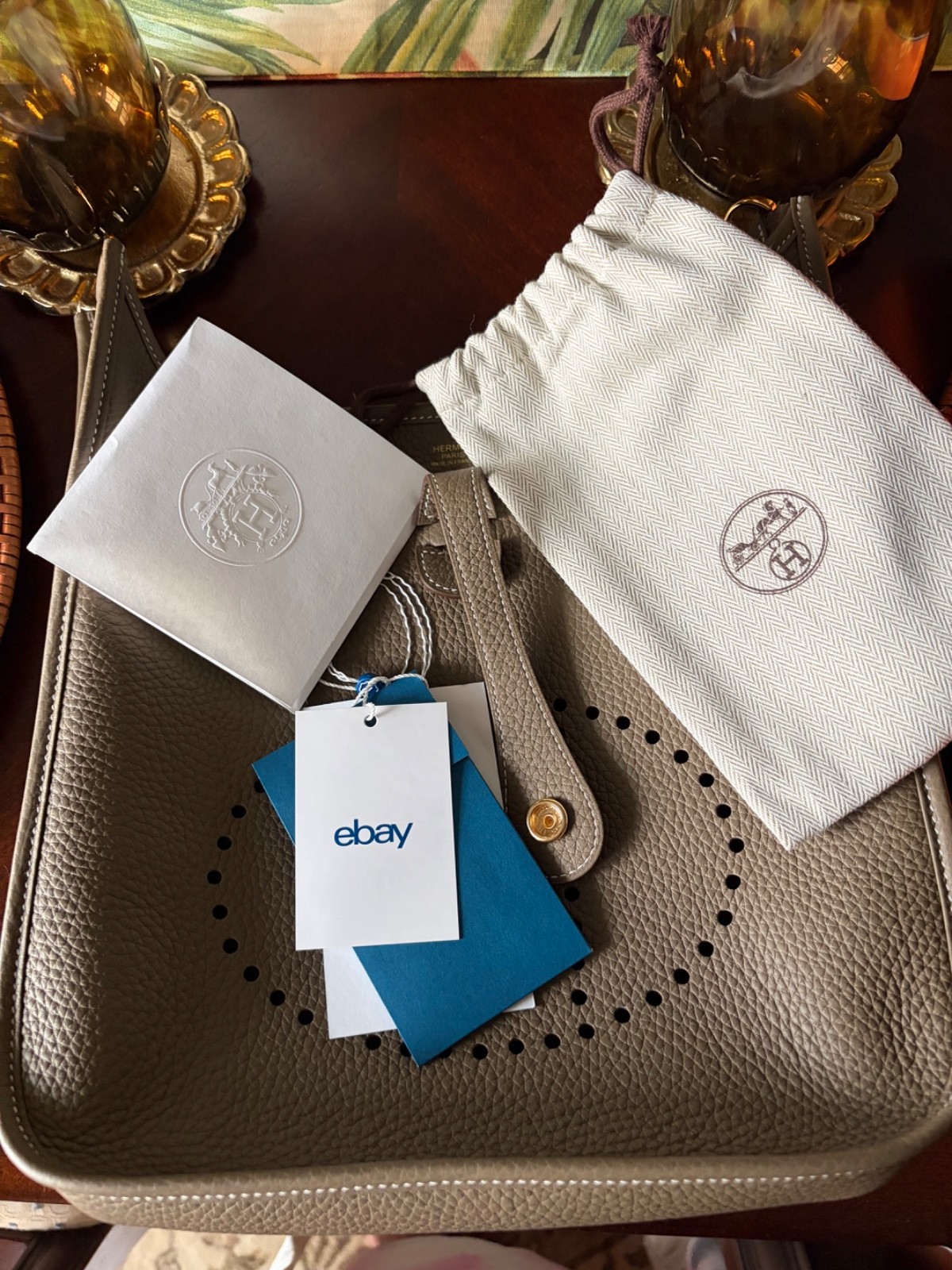 BRAND NEW AUTHENTIC HERMES 2025 Evelyne III PM 29 Etoupe Clemence Gold Hardware