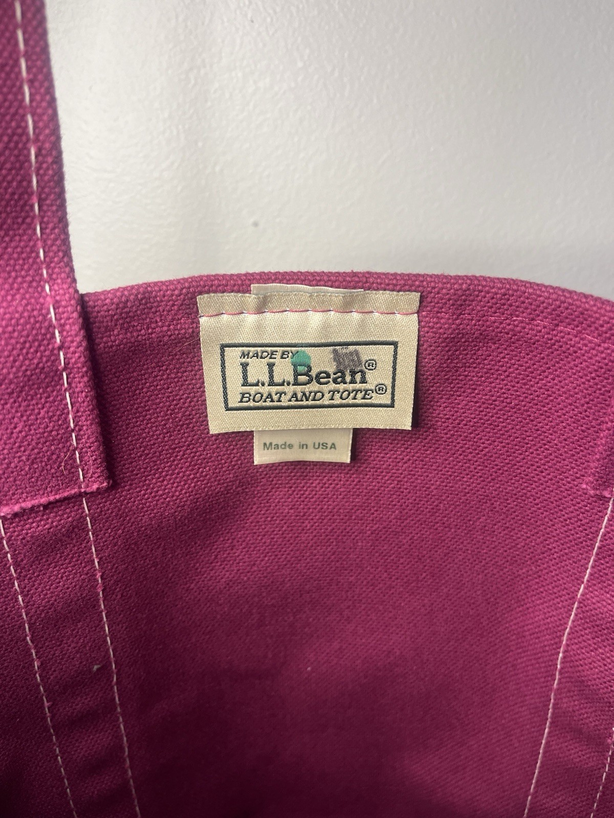 Vintage L.L. Bean Boat & Tote Two Tone Purple Wine RARE Made in USA EUC 90s VTG