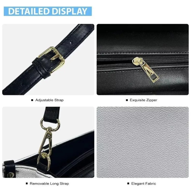Catholight Little Flower Elegance Leather Handbag, Christian Affirmation Handbag