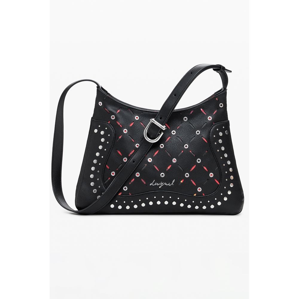 Desigual Black Polyurethane Women’s Shoulder Bag 100% Authentic