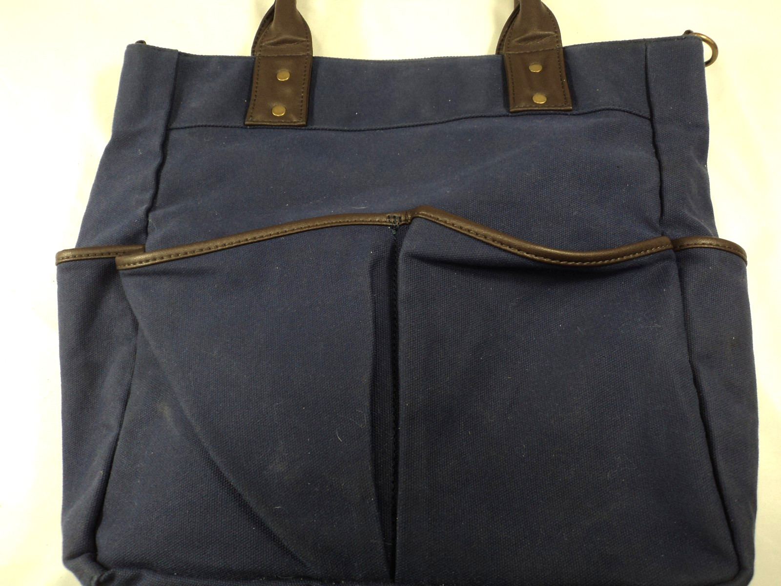 Levenger Oxford Navy Blue Book Tote