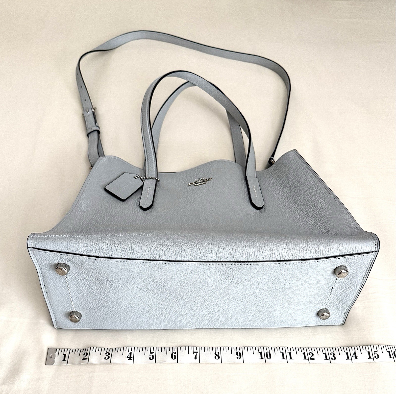Coach C4084 Mollie Tote 25 Women’s Leather Bag Light Blue