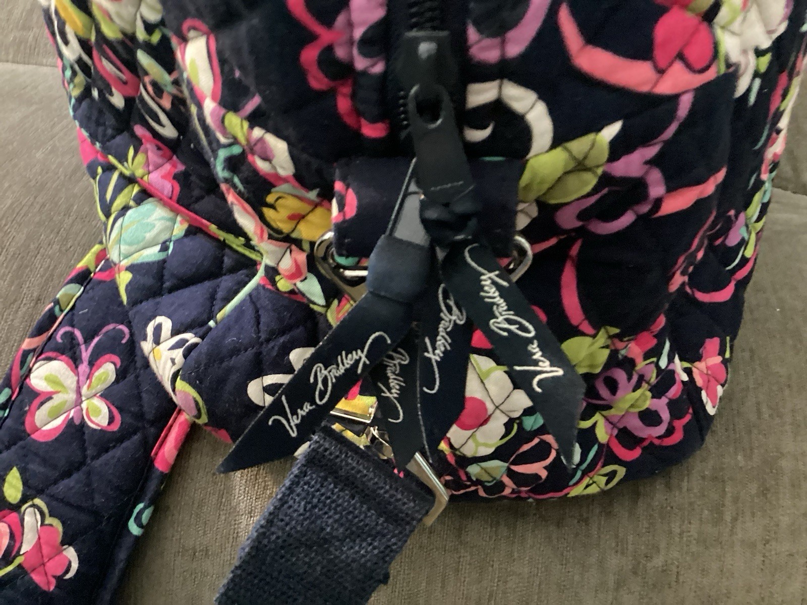 Vera Bradley Grand Traveler Travel Bag Retired Ribbons Floral Shoulder Duffel