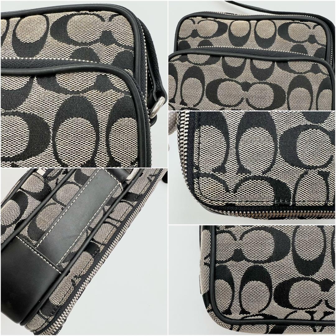 Coach Shoulder Bag Signature 4270 Multi storage Black