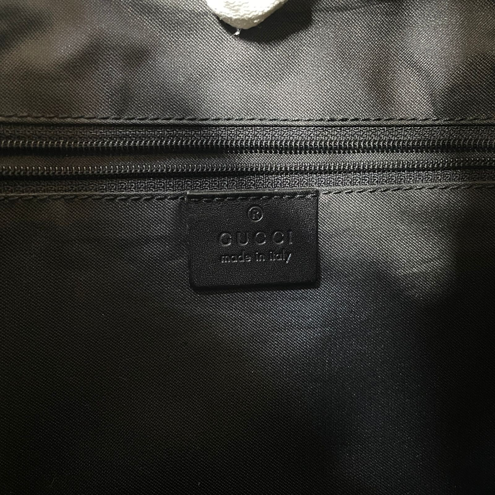 Gucci GG Canvas Shoulder Bag Black Leather Size 18x23x12in 50in Handle