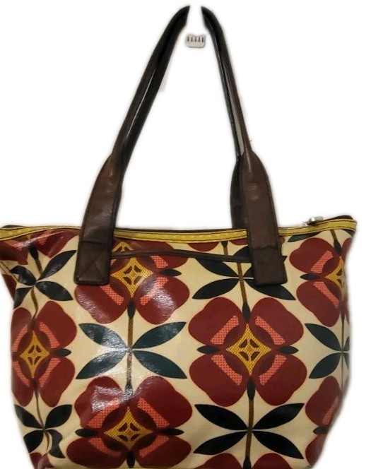 Fossil Sydney Nylon Coated Canvas Tote Bad Purse MULTI COLOR Floral