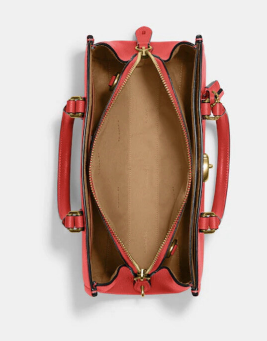 NWT NEW COACH Bag HUGE Handbag Brooke Carryall 28 Crossbody Turn Lock Key Red