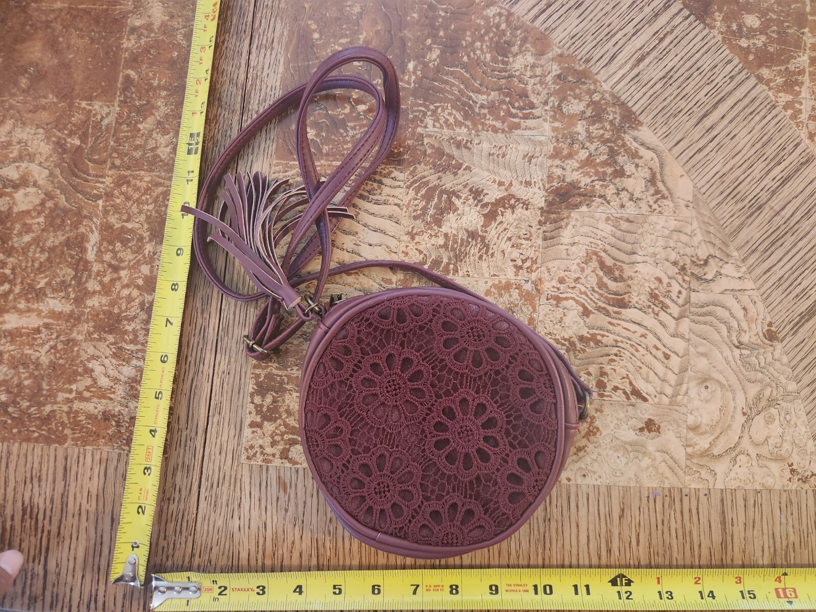 Art Class Crossbody Bag Burgundy #S27