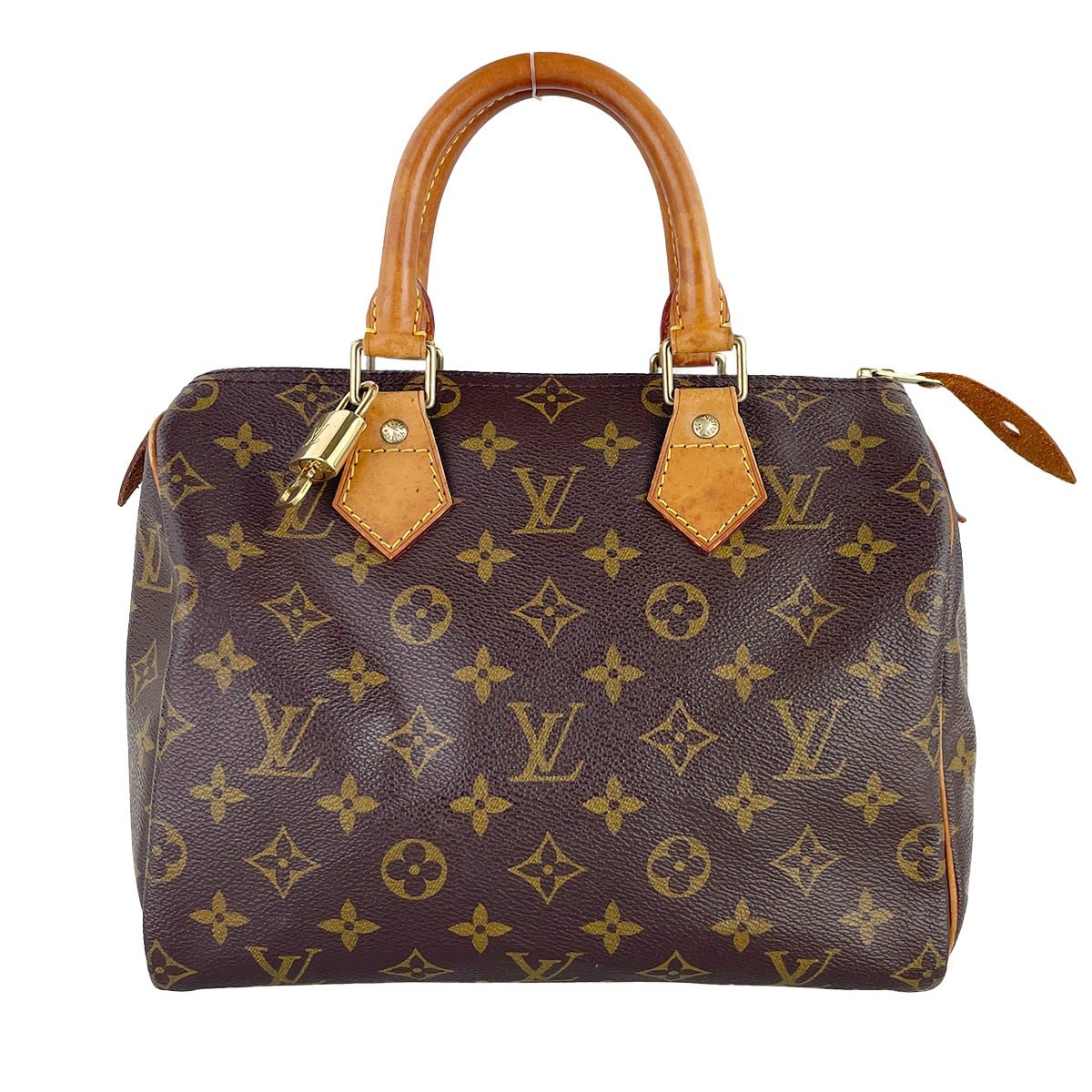 Louis Vuitton Monogram Speedy 25 Leather Fabric Brown Handbag 4512