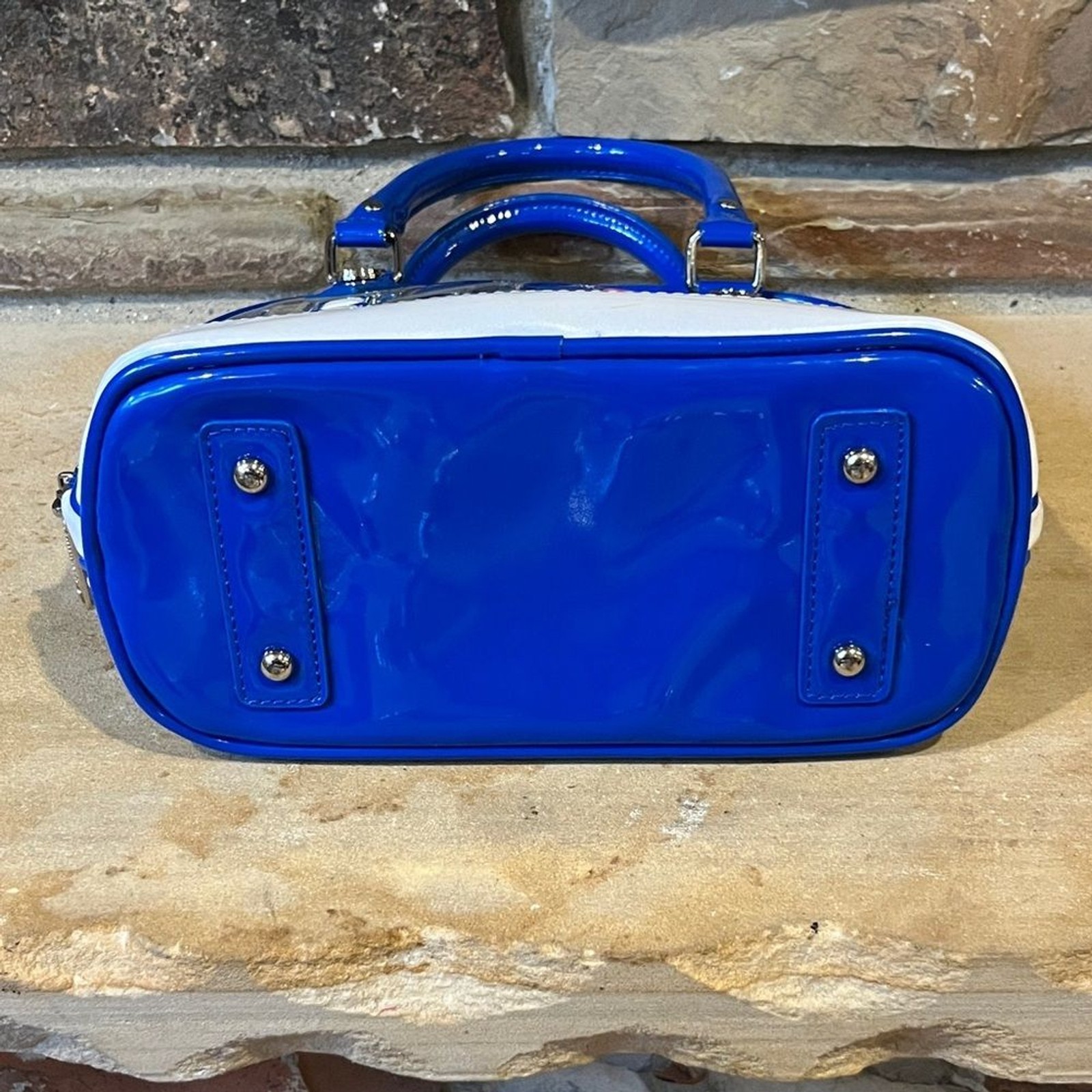Star Wars Loungefly R2D2 Blue and Silver Faux Patent Leather Bag