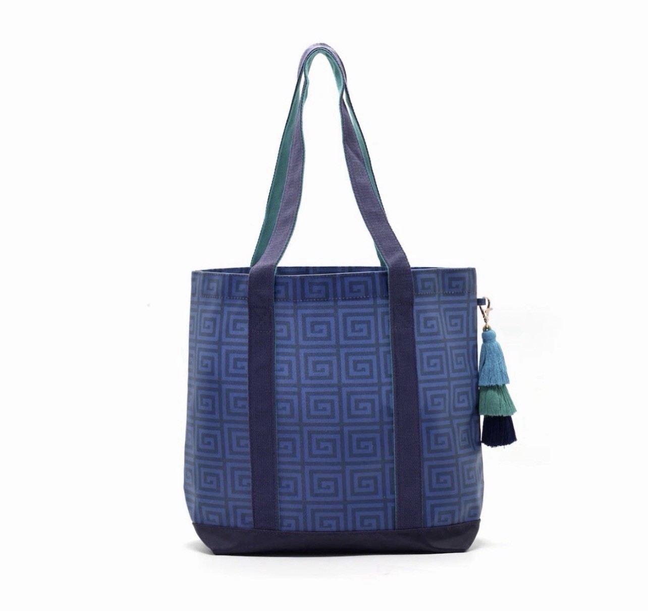 Jonathan Adler x Michaels Tote Bag Blue 17×13″ Coated Limited Edition Tassel