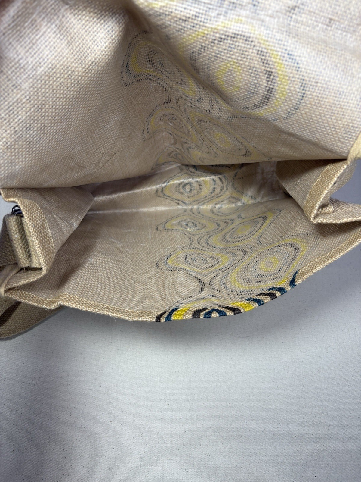 Dodo Jute Messenger Waves Bag NWT