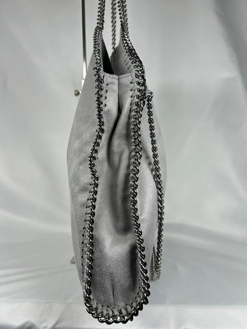 Stella mccartney falabella foldover bag silver Light Gray 510440