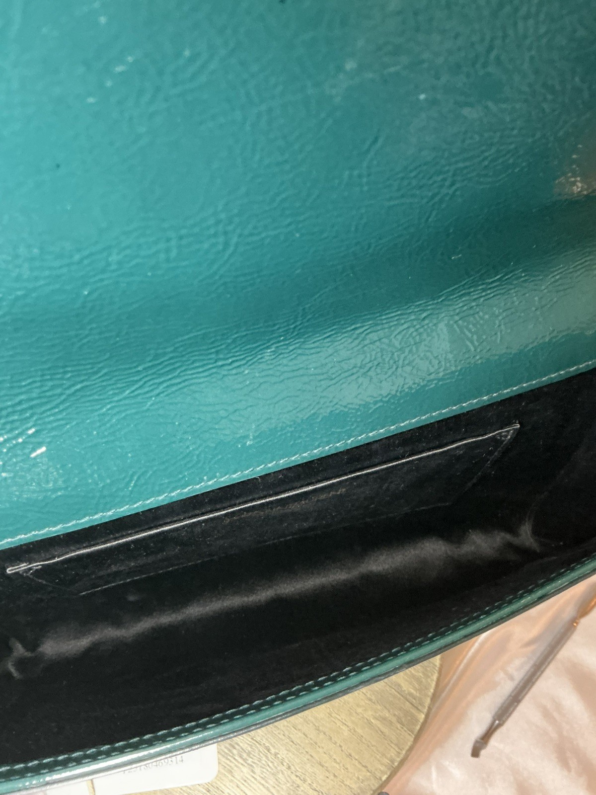 AUTHENTIC – YSL Yves Saint Laurent – Patent Leather Clutch w COA