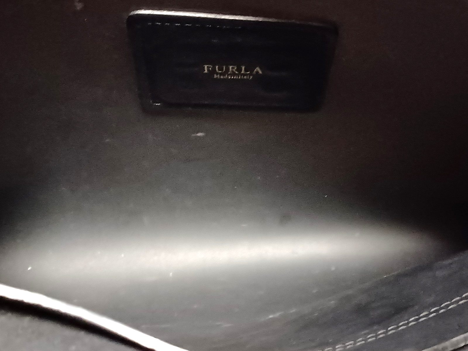Furla Black PVC and BROWN ANIMAL PRINT Leather Candy Pochette JELLY Shoulder Bag