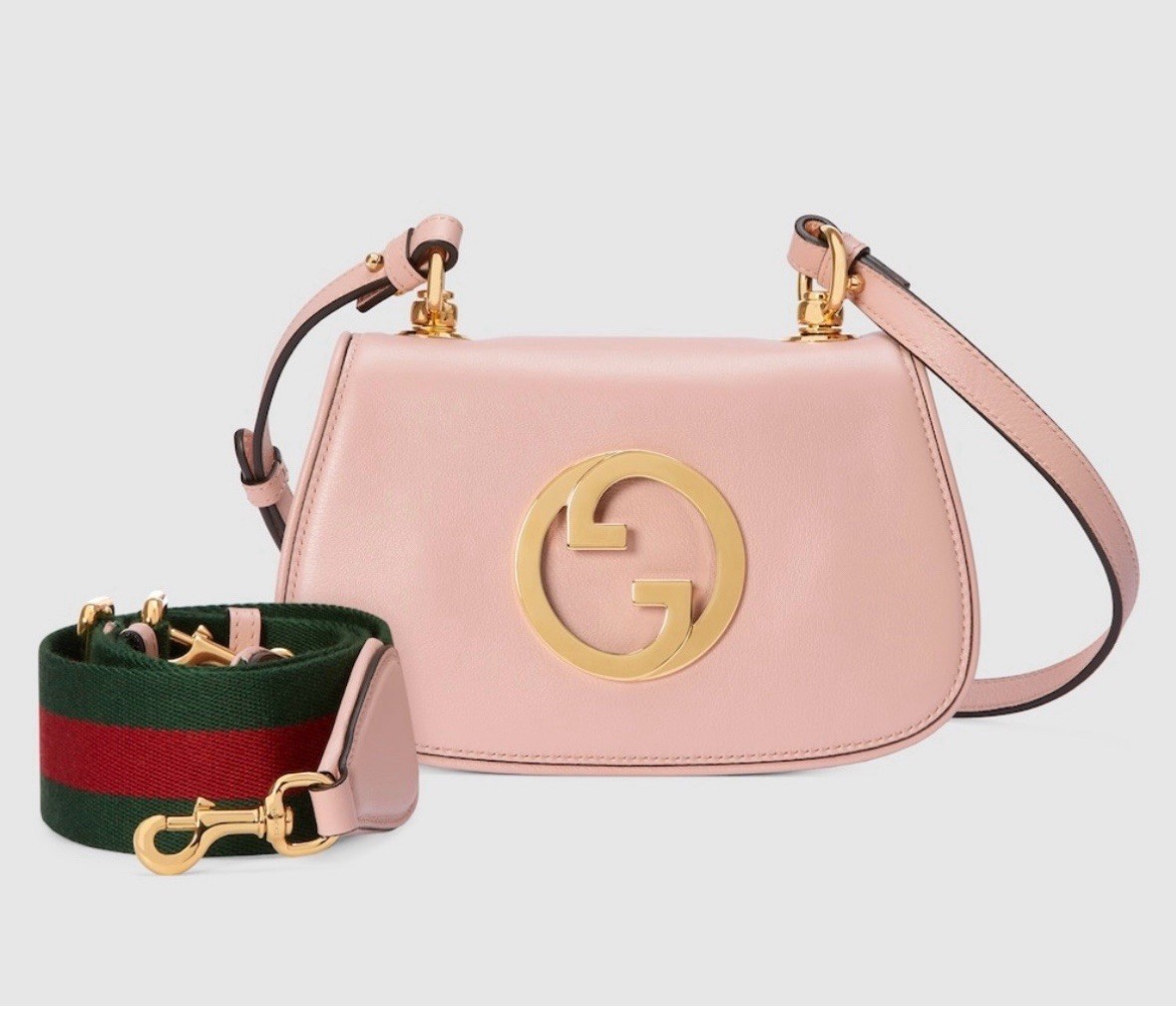 $3,200 Gucci Blondie pink Leather Crossbody Bag Come W 2 straps 698643 Full Set