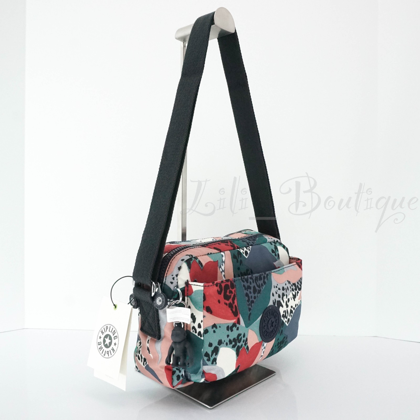 Kipling Abanu Crossbody Bag Shoulder Purse Polyester KI6237 Urban Jungle Multi