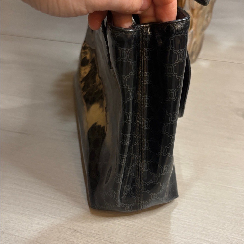 Vintage Celine Macadam PVC Mini Tote – Black 11″x7″x3″