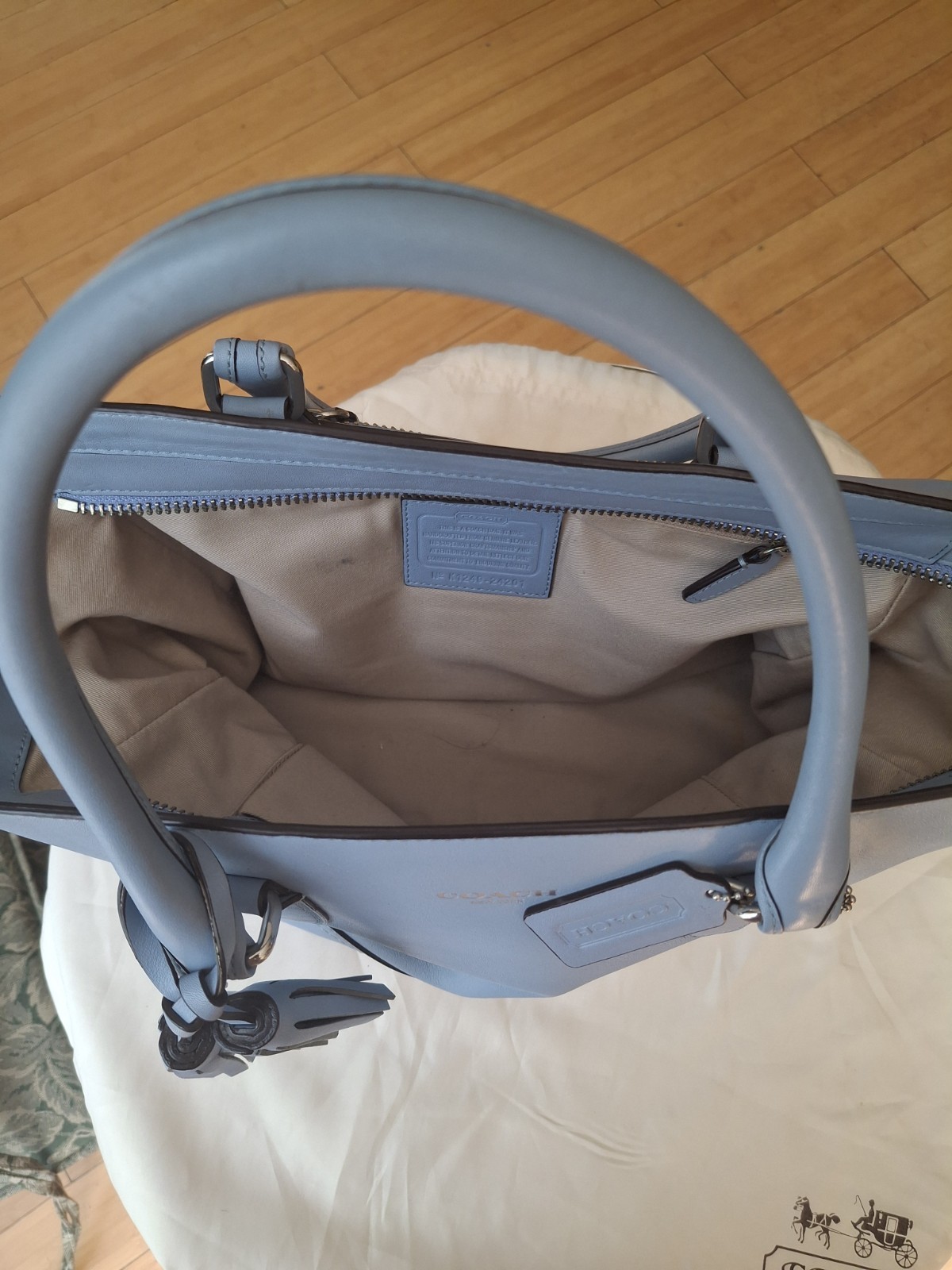 Coach Legacy Leather Candace Nice Blue 24201 Purse Bag Handbag EUC