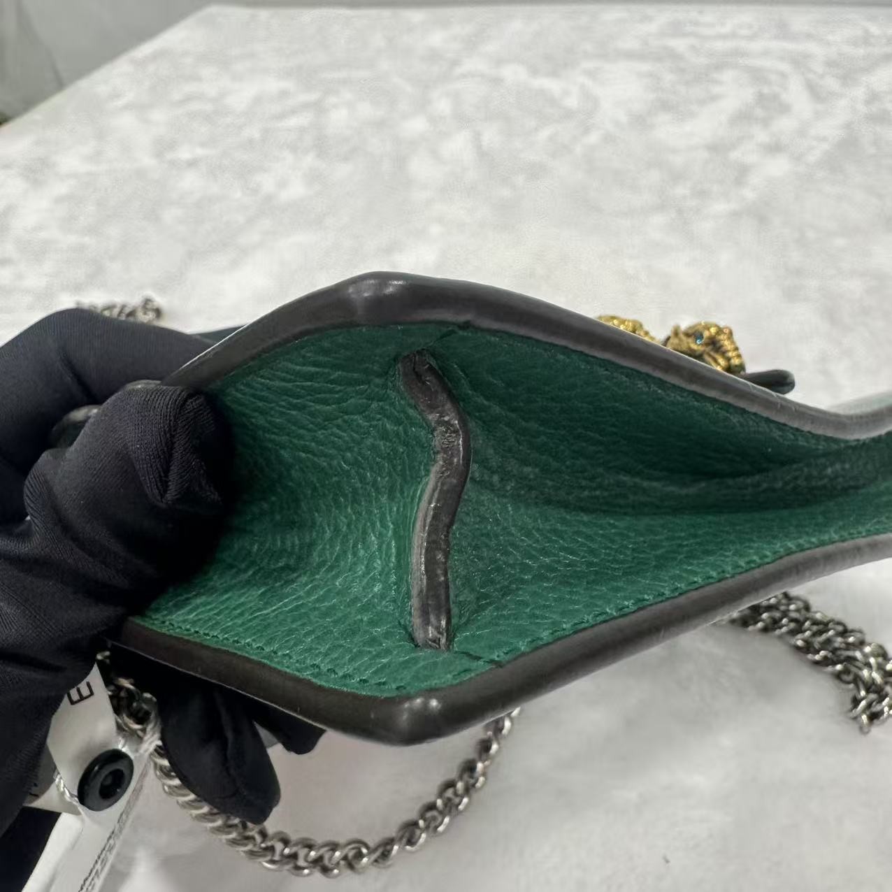 GUCCI GG Dionysus Chain Shoulder Bag Calfskin Leather Green eBay AG 100%Auth