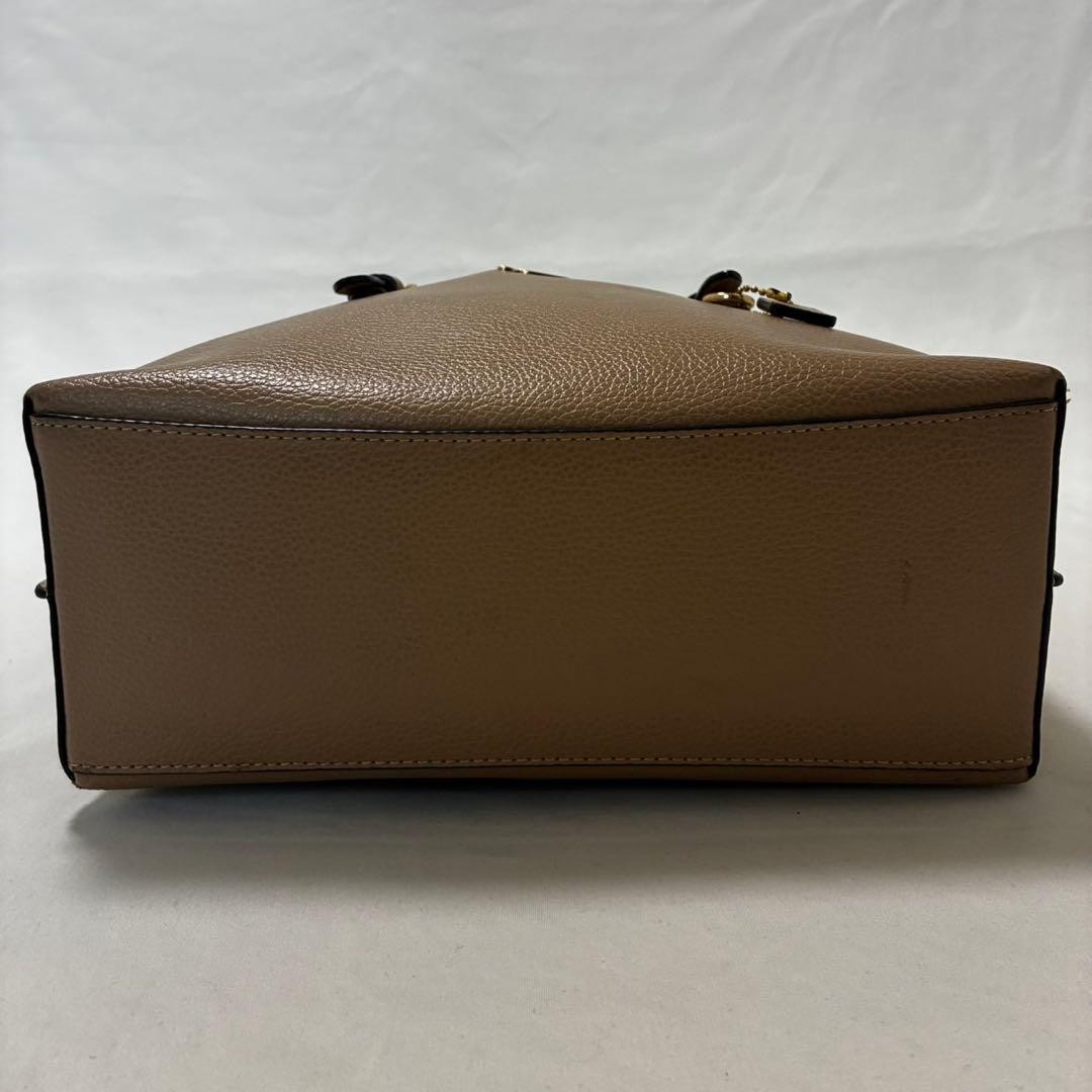 COACH Molly Tote 25 Brown Leather 2WAY Shoulder Bag
