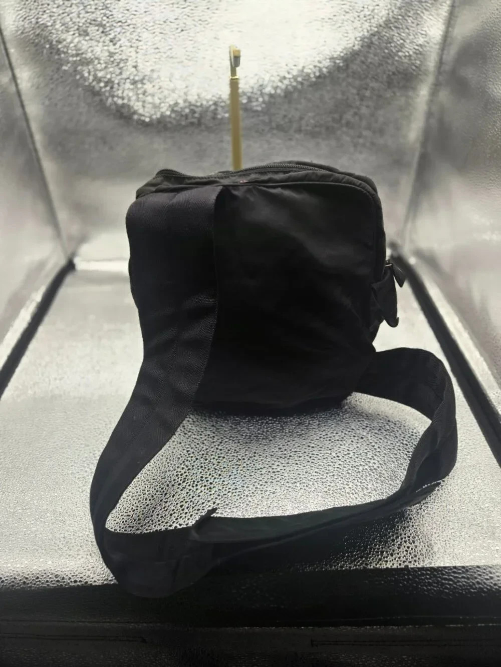 Authentic Prada Sport (Linea Rossa) Black Nylon Crossbody Messenger Bag